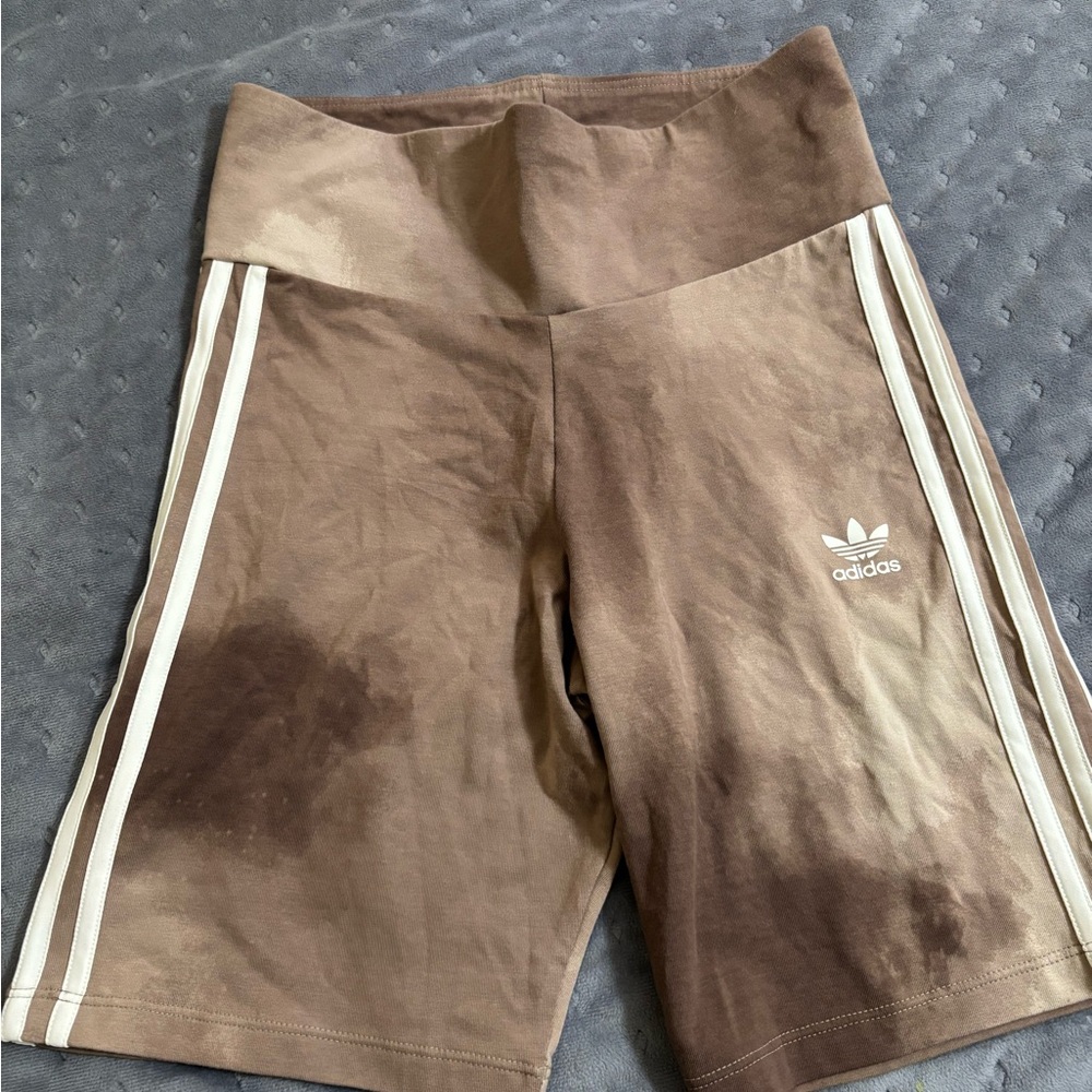 Adidas Beige and Brown Women's Shorts